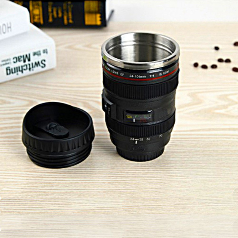 Mug pot objectif inox avec bec verseur