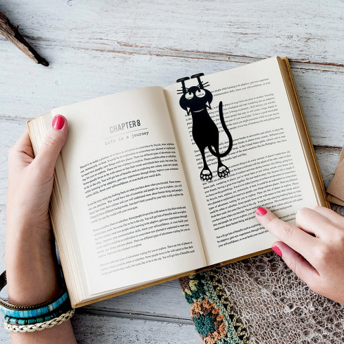 Marque-pages chat curieux