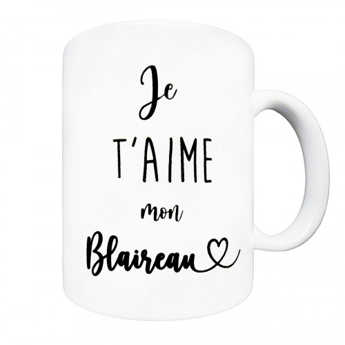 Mug Je t'aime mon blaireau