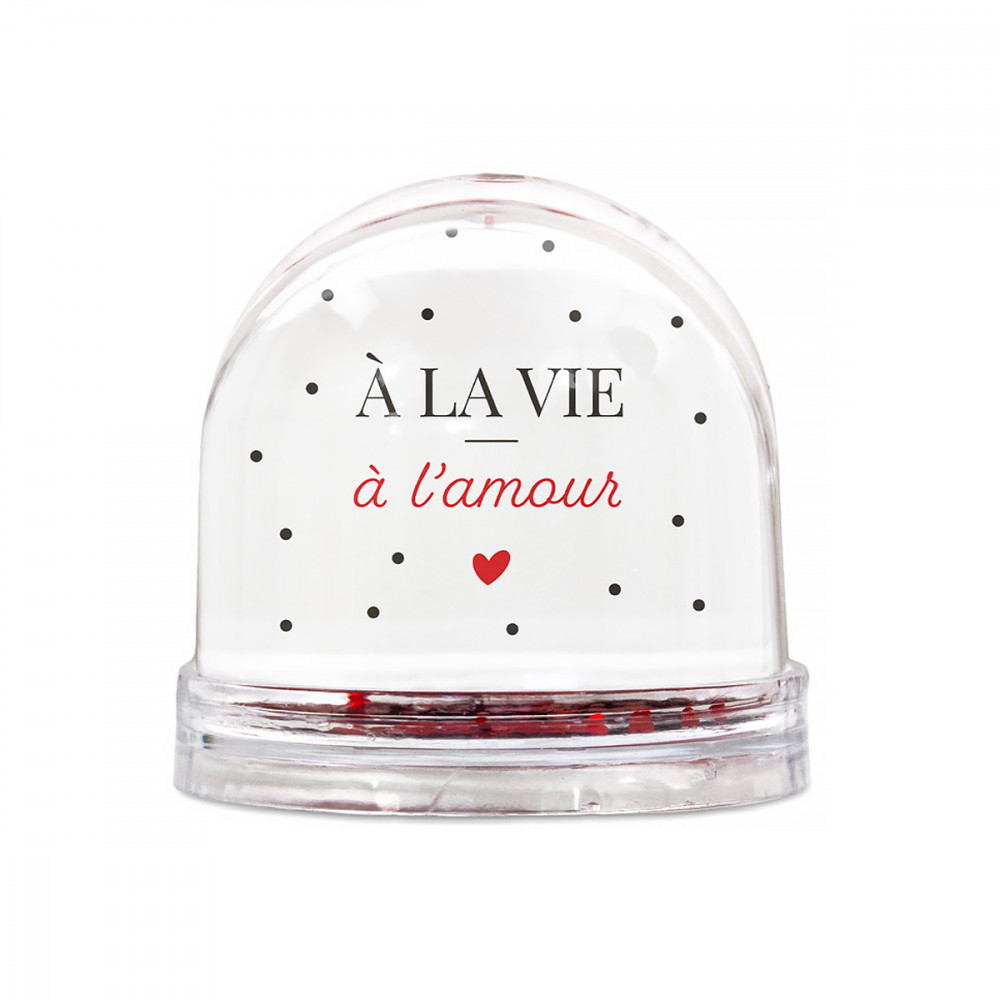 Boule à neige "à la vie à l'amour" - mycrazystuff Boule à neige "à la vie à l'amour" - mycrazystuff