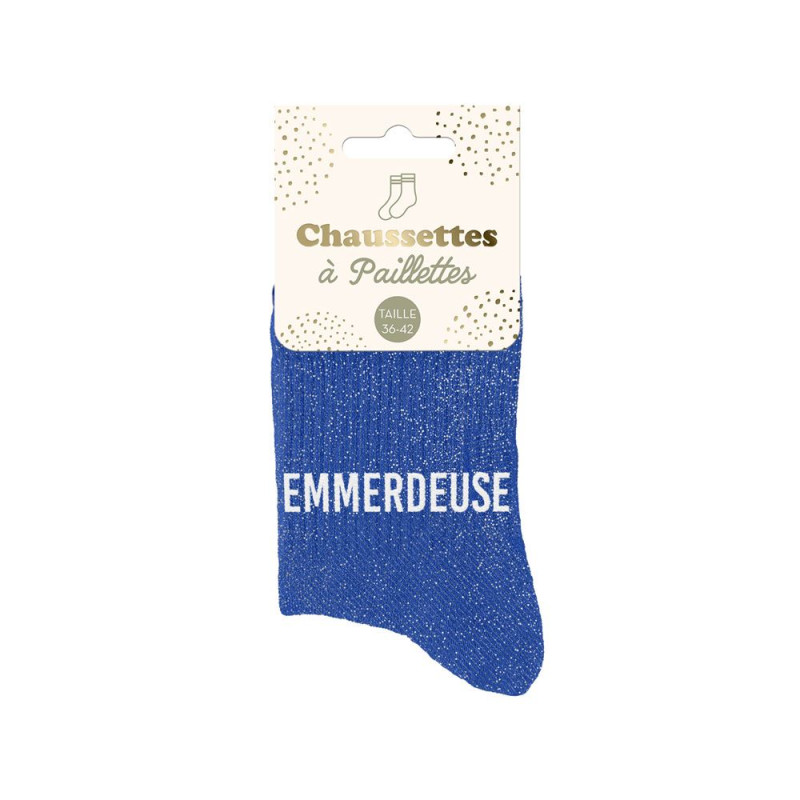 chaussettes bleues à...