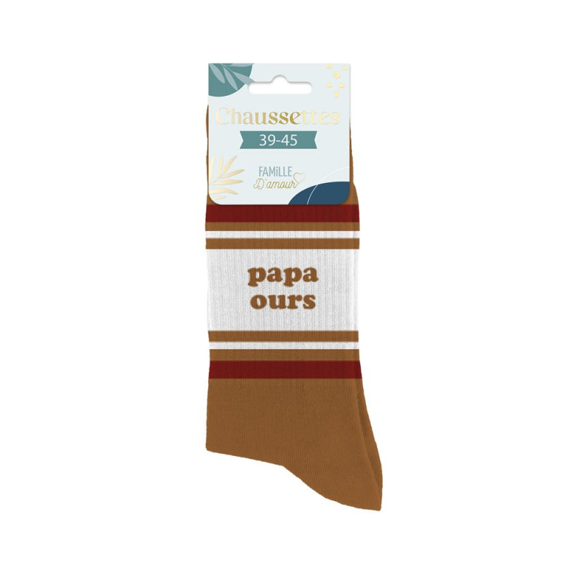 Chaussettes Marrons "Papa...