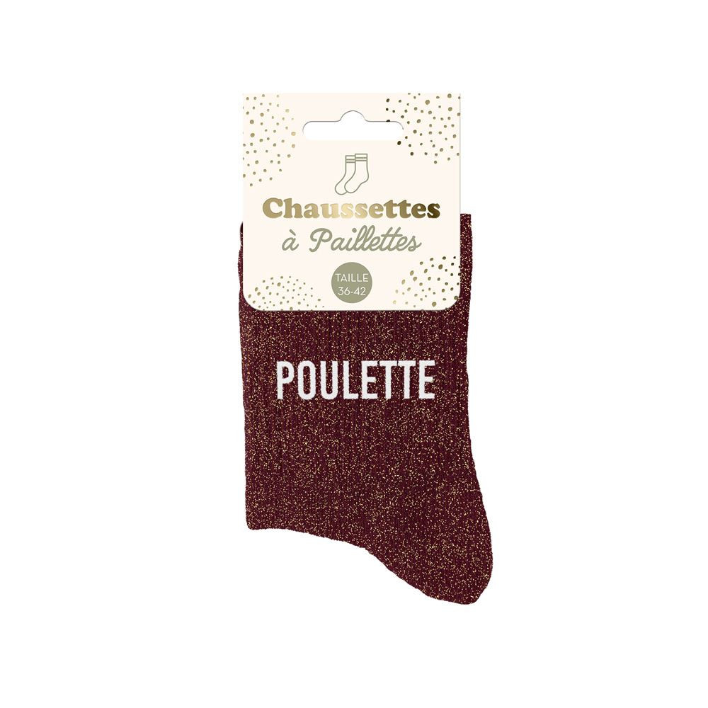 chaussettes marrons paillettes poulette chaussettes marrons paillettes poulette