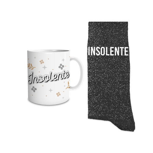 coffret mug chaussettes noires paillettes insolente mycrazystuff.com