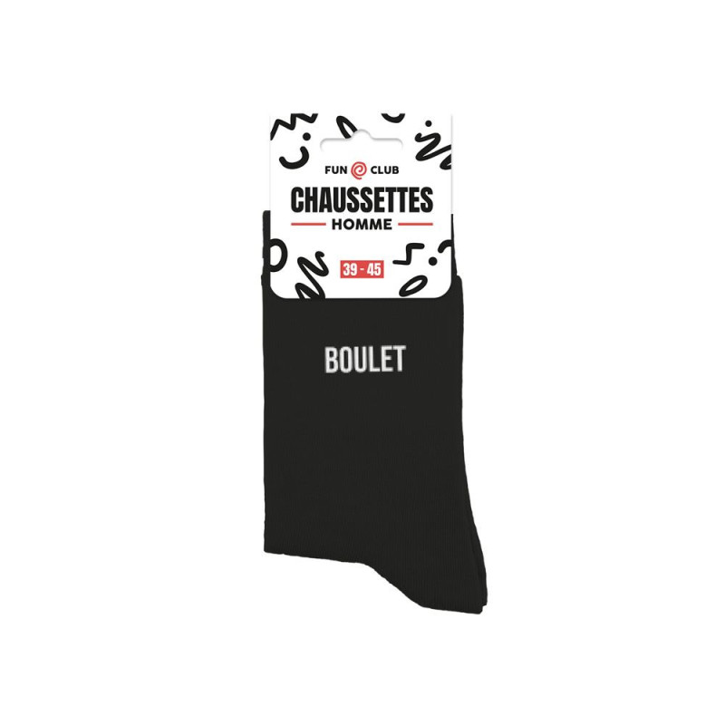 chaussettes noires homme boulet mycrazystuff.com
