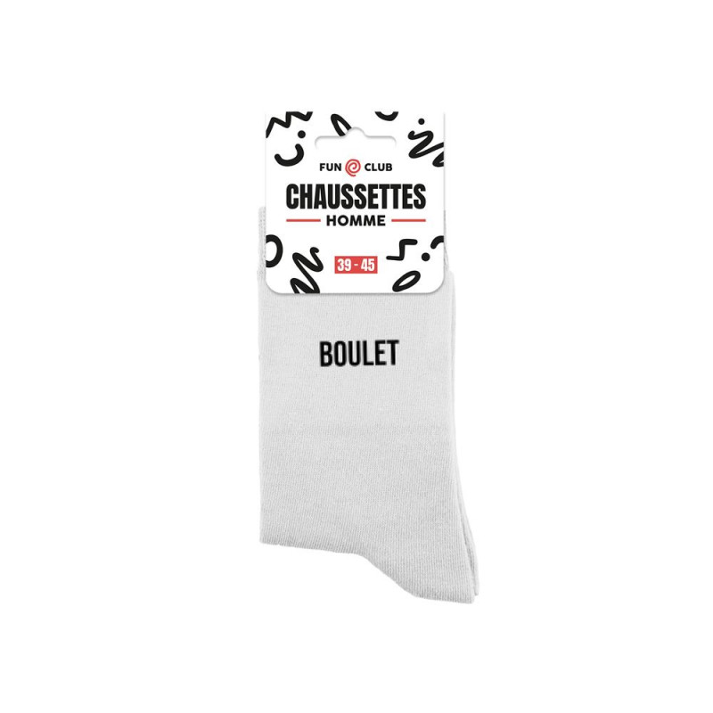 chaussettes sport blanche homme boulet mycrazystuff.com