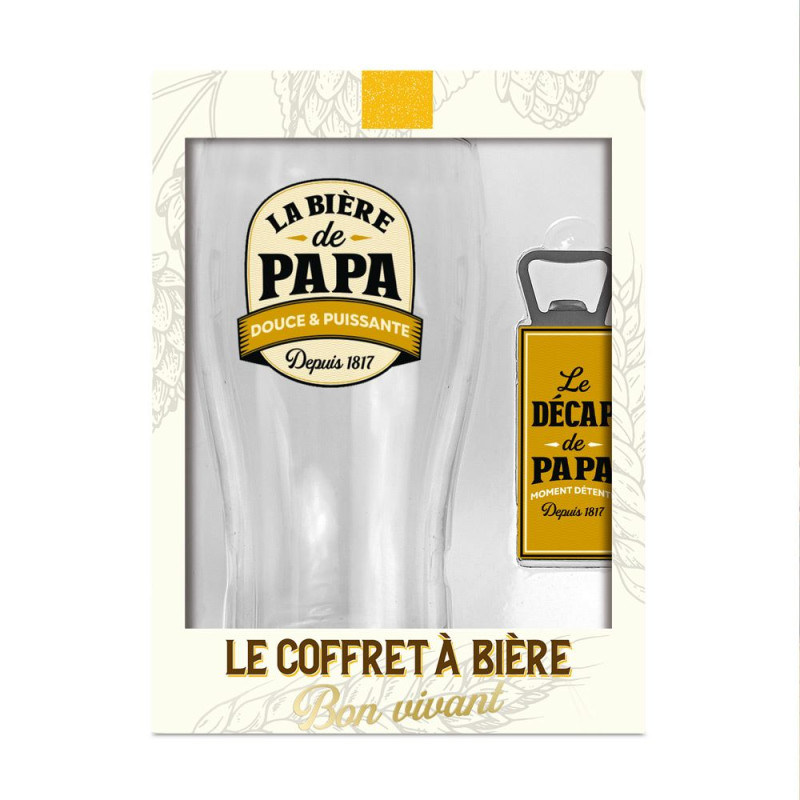 Coffret cadeau verre La bière de papa