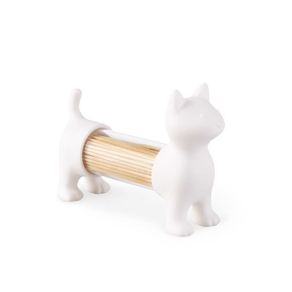 porte cure-dent salière poivrière chat blanc balvi mycrazystuff.com porte cure-dent salière poivrière chat blanc balvi mycrazystuff.com