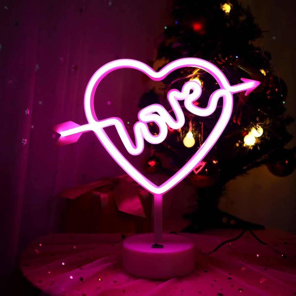 lampe neon led love coeur rose mycrazystuff.com lampe neon led love coeur rose mycrazystuff.com