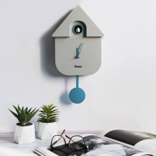 horloge coucou gris et bleu fisura mycrazystuff.com