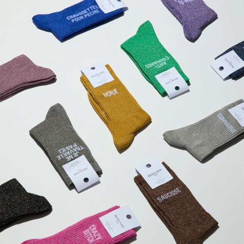 chaussettes roses petite conne à paillettes Felicie aussi mycrazystuff.com